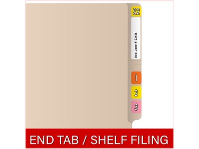 Medical Arts Press Reinforced End Tab File Folder, Straight Cut, Letter-Size, Manila, 50/Box (S-01324)