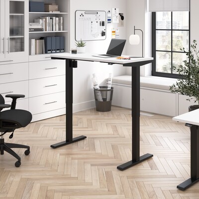 Bush Business Furniture Move 40 Series 48W Electric Height Adjustable Standing Desk, White/Black (M