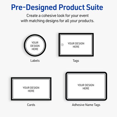 Avery Laser/Inkjet Circle Multipurpose Labels, 3" Dia., White, 60/Pack (S00DM1)