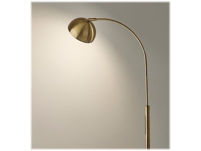Adesso Bolton 71.5" Antique Brass Arc Floor Lamp with Dome Shade (4308-21)