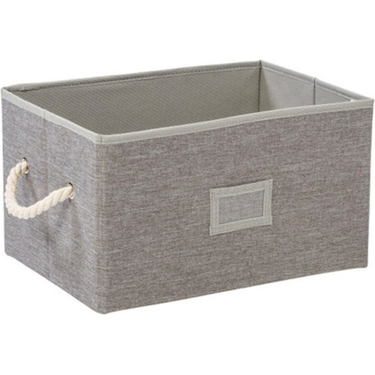 Honey-Can-Do Large Stackable Folding Fabric Storage Bins, 8.3 x 10.2 x 14.7, Heather Gray, 3/Set (SFT-09684)