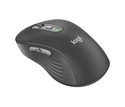 Logitech Signature Plus M750 Wireless Ergonomic Curved Ambidextrous Optical Mouse, Graphite (910-007510)