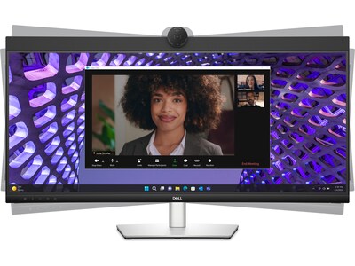 Dell 34" Curved 60Hz LCD Video Conferencing Monitor, Black/Silver (DELL-P3424WEB)