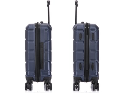 DUKAP Sense 20" Hardside Suitcase, 4-Wheeled Spinner, TSA Checkpoint Friendly, Blue (DKSEN00S-BLU)