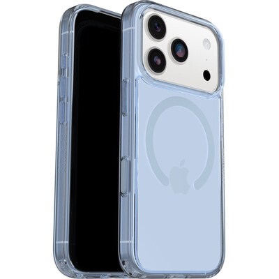 OtterBox Symmetry Series Clear MagSafe Phone Case for Apple iPhone 17 Pro, Shock Absorbing, Blue Bliss (77-98848)