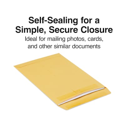 Staples Self Seal Catalog Envelopes, 7.5"L x 10.5"H, Brown, 100/Box (534792/17105)
