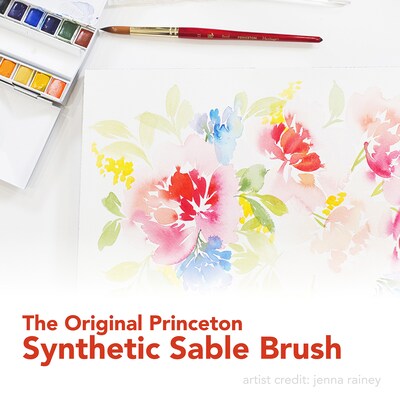 Princeton Heritage Short Handle Watercolor Synthetic Round Brush, 2/Pack (PBXP4050R4-2)