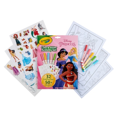 Crayola Color & Sticker: Disney Princess Activity Book, 3 Sets/Bundle (BIN042745-3)