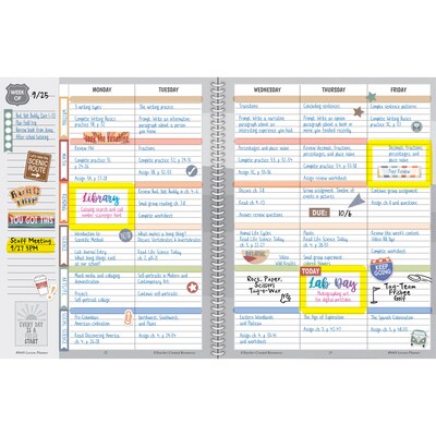 Teacher Created Resources Undated Moving Mountains Road Trip Teacher Plan Book, 8-1/2" x 11", 112 Pages (TCR8448)