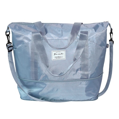 Nicci Polyester Travel Duffel Expandable Bag, Blue (CBM10003-BLU)