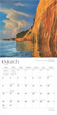 2025 BrownTrout Lake Superior 12" x 12" Monthly  Wall Calendar (9781975475055)