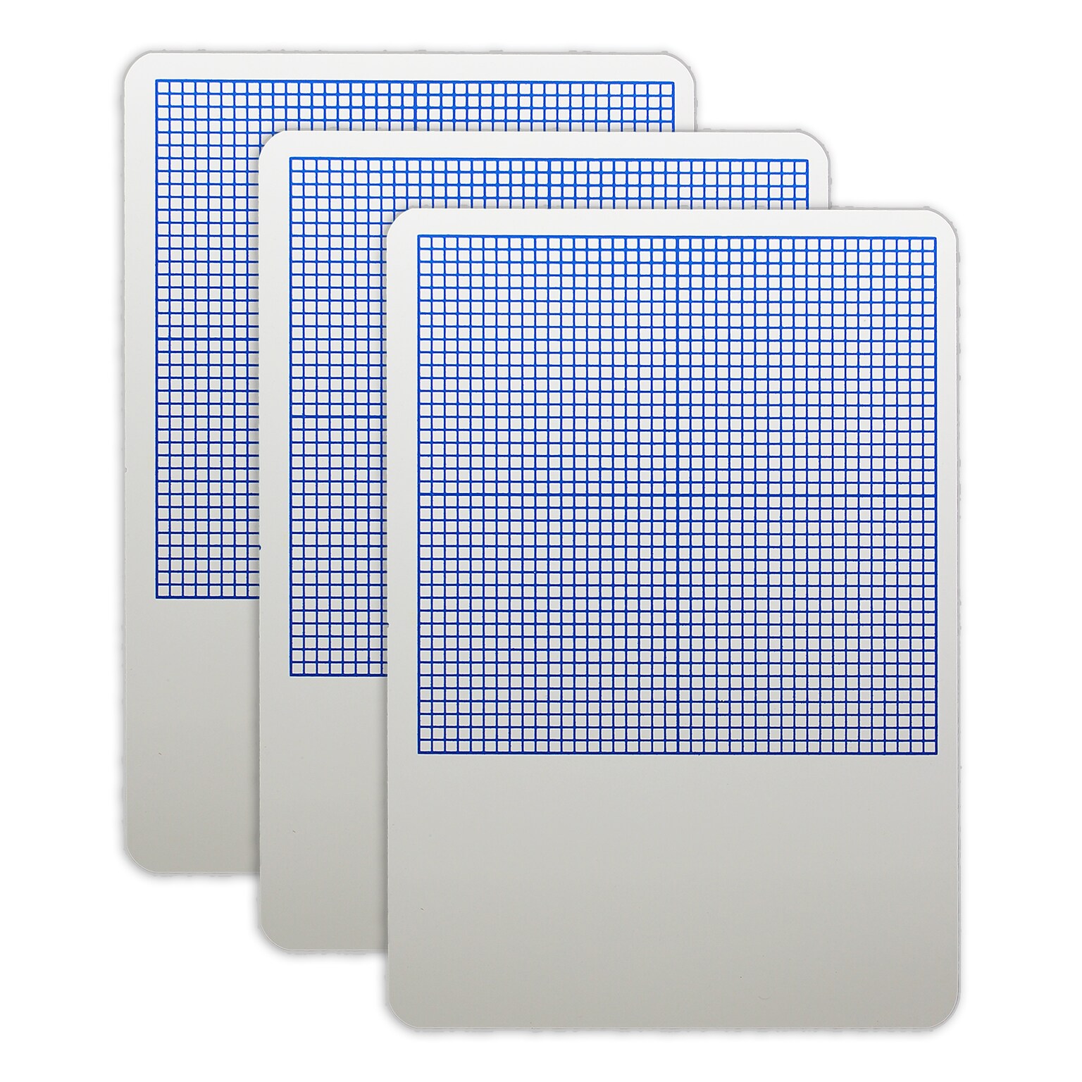 Flipside Products Melamine 1/4 Graph Dry Erase Board, 11 x 16, 3/Pack (FLP111613)
