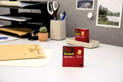Scotch® Super-Hold Tape Refill, Transparent, Crystal Clear Clarity Finish, 3/4" x 27.77 yds., 1" Core, 6 Rolls (700K6)