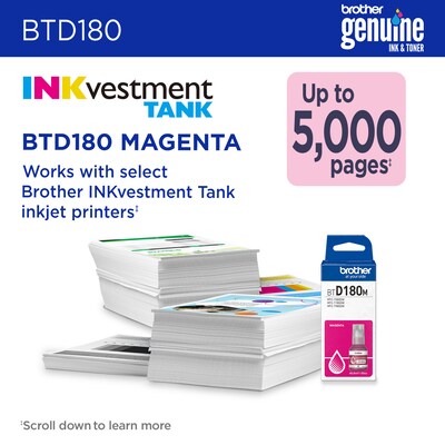 Brother BTD180 Magenta High Yield Ink Cartridge (BTD180MS)