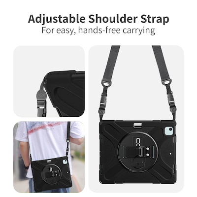 CODi iPad Essentials Bundle: Rugged Case iPad Air 13" (M2, M3), iPad Pro 12.9" (3-6 Gen) + Screen Protector, Black  (TK000009)