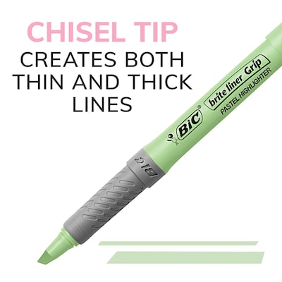 Bic Brite Liner Highlighter, Assorted, Chisel Tip - 5 highlighters