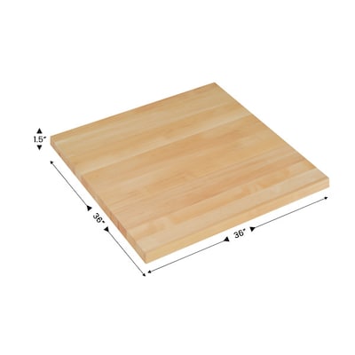 Flash Furniture Bennett 36"W x 36"D 1.5" Thickness Square Table Top, Wooden, Natural (GSF0033636NAT)