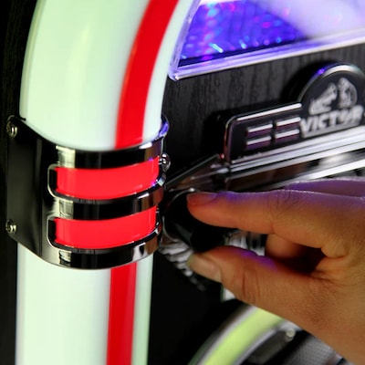 Victor Wilshire Desktop Bluetooth Jukebox Speaker, Multicolored (VDTJ-1450-BK)