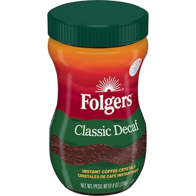 Folgers Classic Decaf Ground Coffee, Medium Dark Roast, 8 oz., Each (SMU20630)