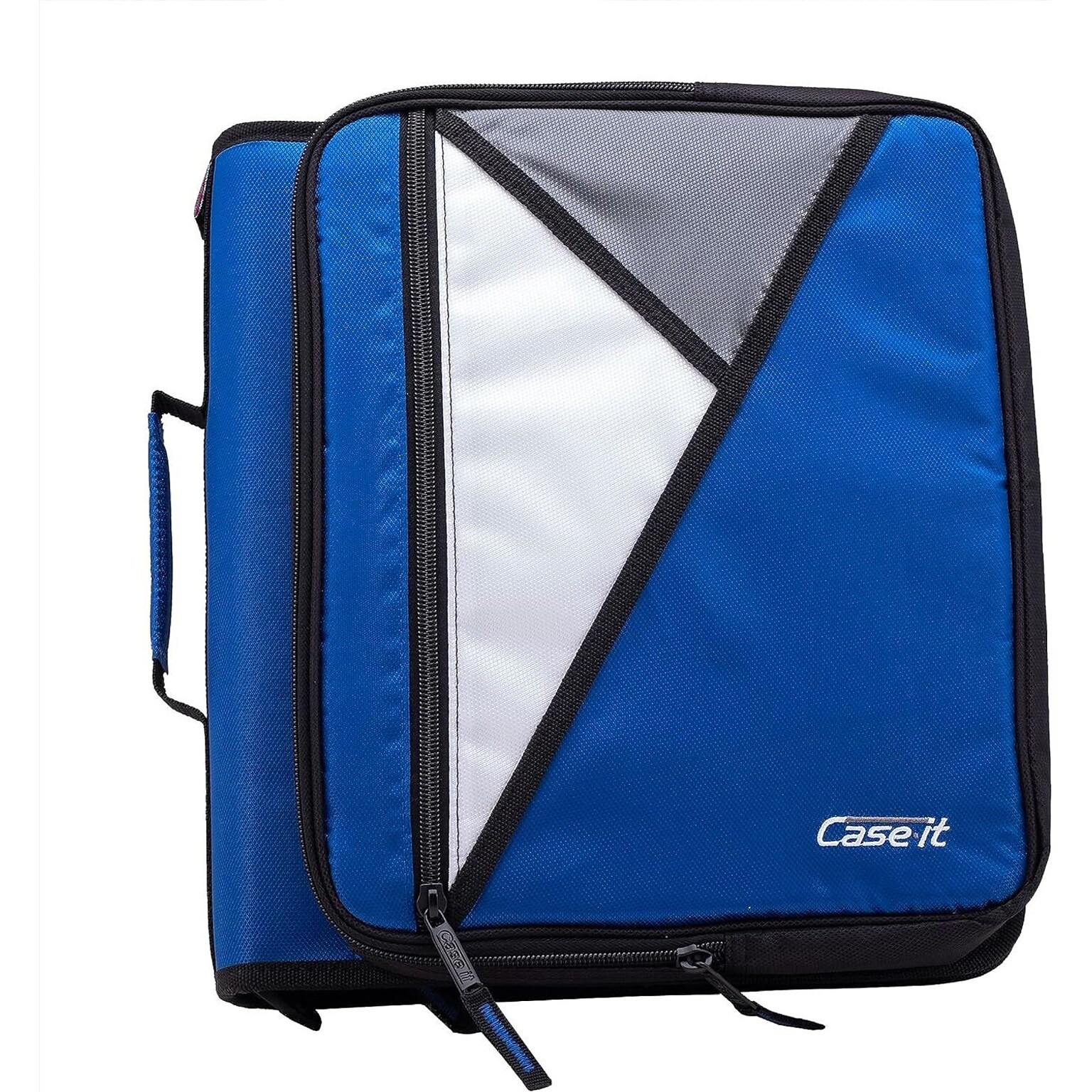Case It 2 3-Ring Zipper Binders, Blue (LT-007BLU)