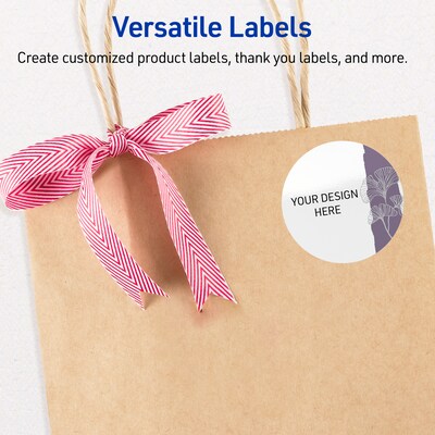 Avery Laser/Inkjet Circle Multipurpose Labels, 2" Dia., White, 120/Pack (S00-F4R)