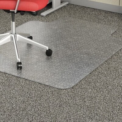 Lorell Low Pile Wide Lip Economy Chairmat, 45 x 53, Clear (LLR02157)