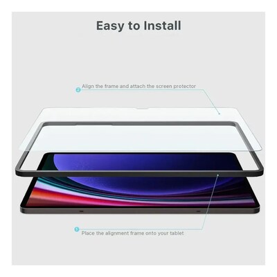 SaharaCase ZeroDamage Tempered Glass Screen Protector for Galaxy Tab S10+, Tab S9+, and Tab S9 FE+, Clear (ZD-T00055)