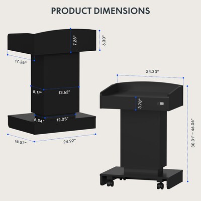FlexiSpot EL1 Podium, Black (EL1B-US)