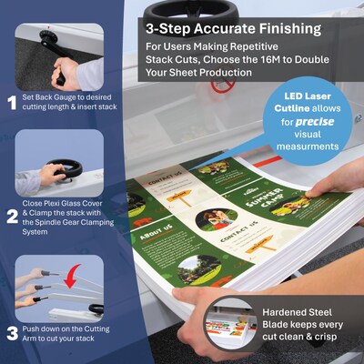 Formax Cut-True 16M 18.7” Guillotine Paper Cutter with LED Laser Line, Off White (CUT-TRUE 16M)