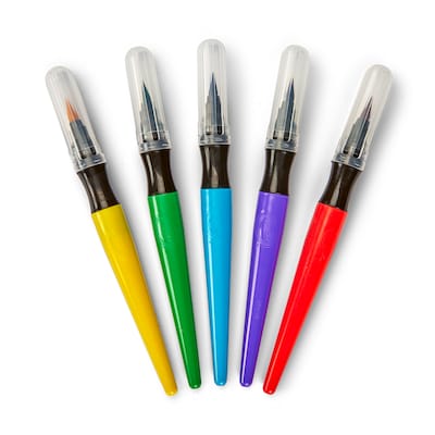 Crayola Washable Paint Brush Pens, Assorted Colors, 5/Pack, 6 Packs/Bundle (BIN546201-6)