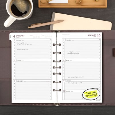 2027 AT-A-GLANCE 5.5" x 8.5" Weekly & Monthly Planner Refill, White/Gray (061-285Y-27)