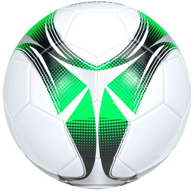 Xcello Sports Size 4 Soccer Balls with Pump, Black/Green/Silver, White/Green/Silver, 2/Pack (SB-S4-2-ASST-7)