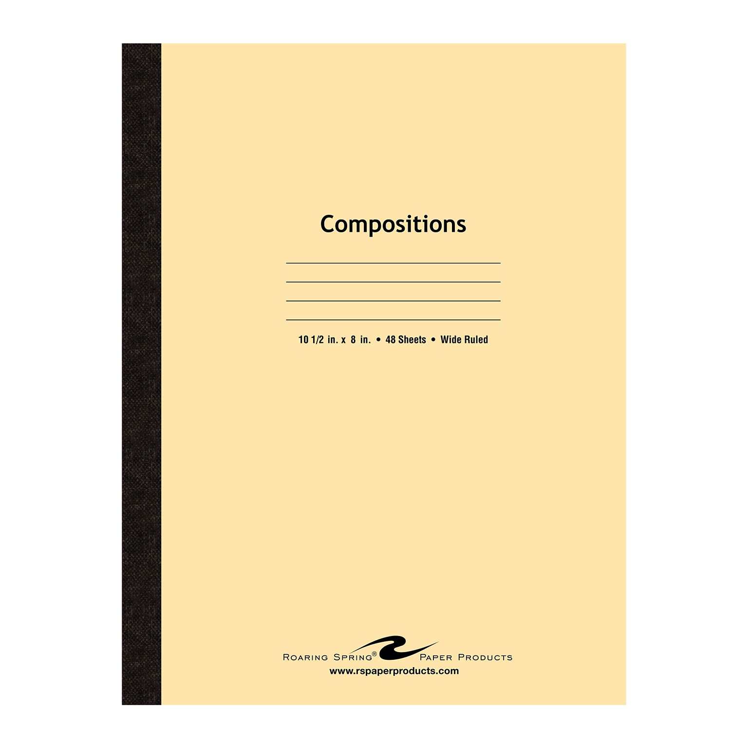 Roaring Spring Paper Products 1-Subject Composition Notebook, 8 x 10.5, Wide Ruled, 48 Sheets, Assorted Color (ROA77501)