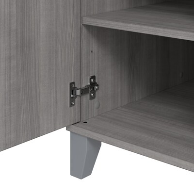 Bush Furniture Somerset 54"W Office Desk with Drawer and Storage Cabinet, Platinum Gray (WC81254)