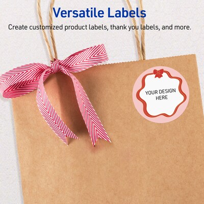 Avery Circle Multipurpose Labels, 2" Dia., White, 120/Pack (19479370578)