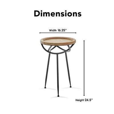 Adore Decor Easton Side Table, Light Beige (FUST10019A)