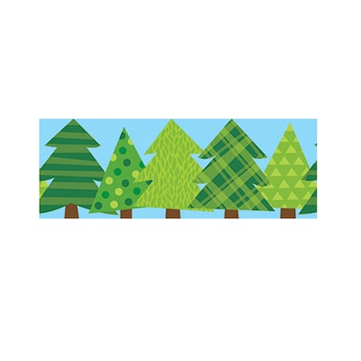Creative Teaching Press Woodland Friends Patterned Pine Trees EZ Border, 48 ft., 3 Packs/Bundle (CTP10523-3)