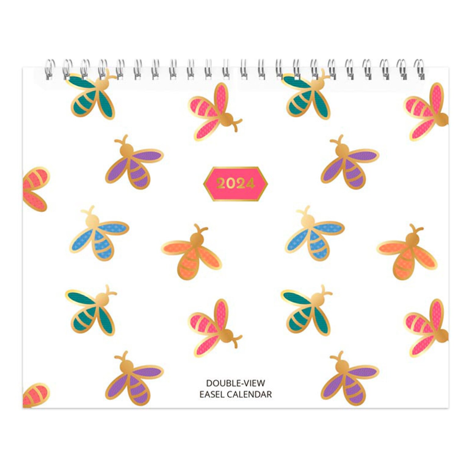 2024 BrownTrout Busy Bees 7.5" x 6" Monthly DoubleView Easel Desk