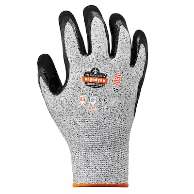 Ergodyne ProFlex 7031 Nitrile Coated Cut-Resistant Gloves, Small, A3 Cut Level, Gray, 144 Pairs (178