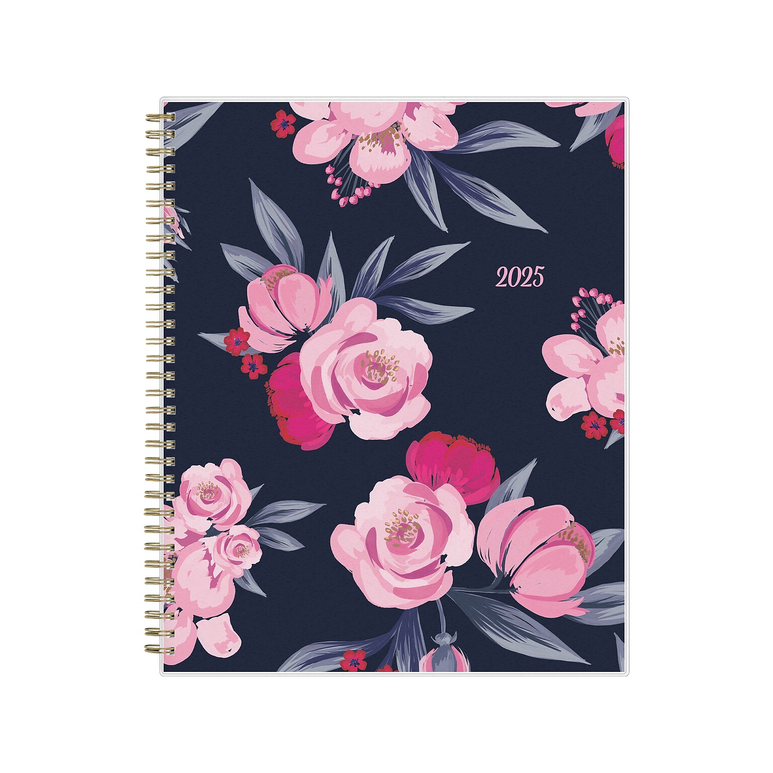 2025 Blue Sky Mimi Pink 8.5 x 11 Weekly & Monthly Planner, Plastic Cover, Pink/Dark Blue (137264-25)