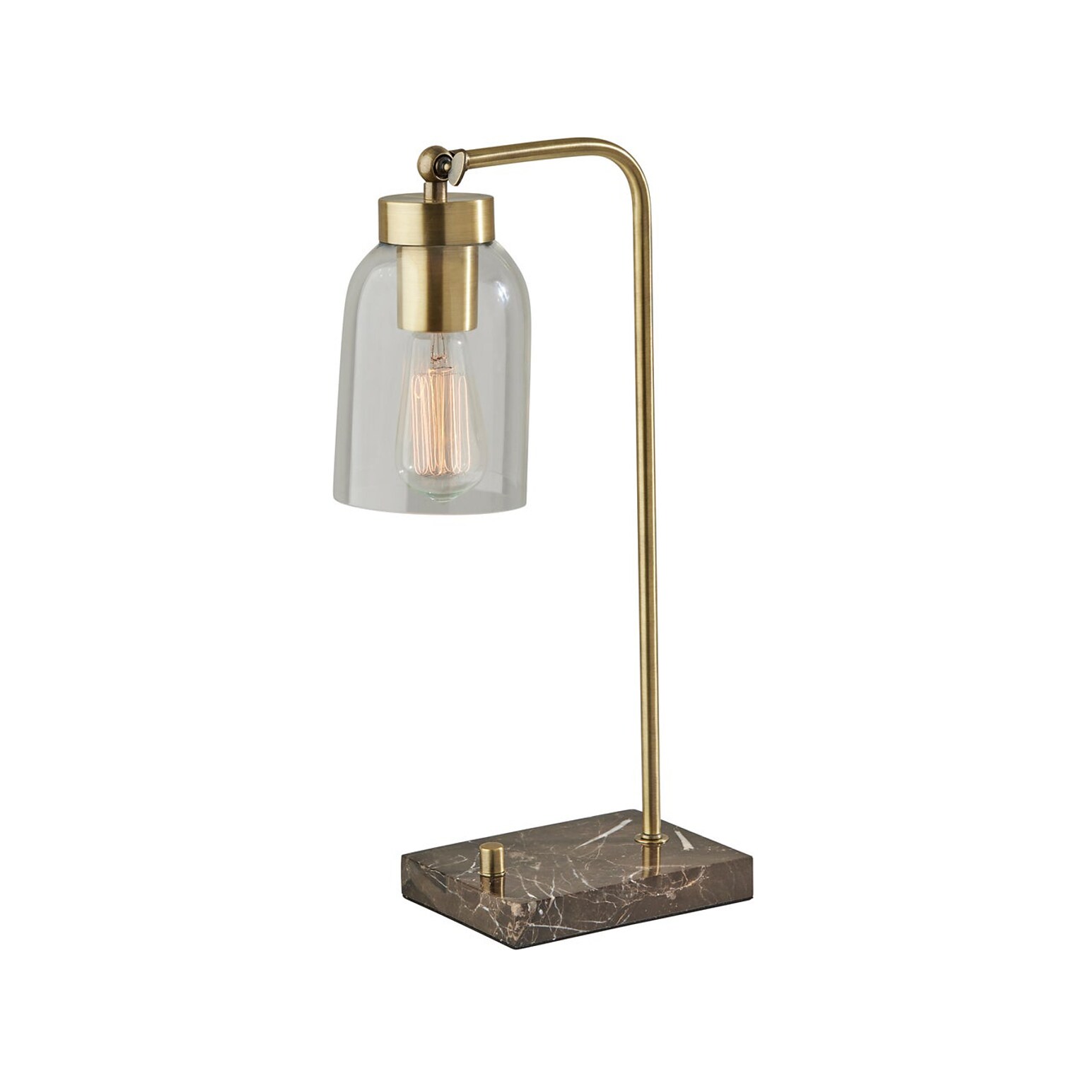Adesso Bristol Incandescent Desk Lamp, 19, Antique Brass (4288-21)