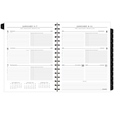 2026 AT-A-GLANCE Executive 8.75" x 6.5" Weekly & Monthly Appointment Book Refill, White/Black (70-908-10-26)