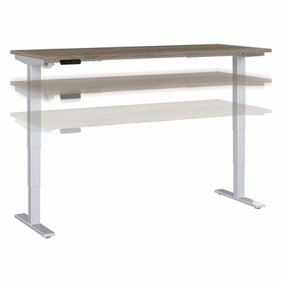 Bush Business Furniture Move 40 Series 28-48 Adjustable Standing Desk, Modern Hickory/Cool Gray Me