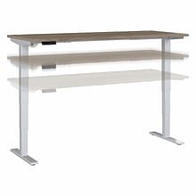 Bush Business Furniture Move 40 Series 72W Electric Height Adjustable Standing Desk, Modern Hickory