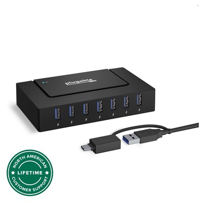Plugable 7-Port USB-C Charging Hub, Black (USBC-HUB7BC)