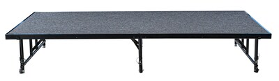 NPS 24 - 32 Height Adjustable Transfix Stage Platform, 4 x 8, Grey Carpet (TFXS48962432C02)
