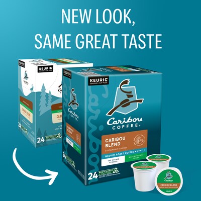 Caribou Coffee Caribou Blend Decaf Coffee Keurig® K-Cup® Pods, Medium Roast, 0.41 oz., 24/Box (6995)