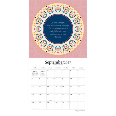 2027 BrownTrout Enlightened Rumi 12" x 12" Monthly Wall Calendar (9798330713967)
