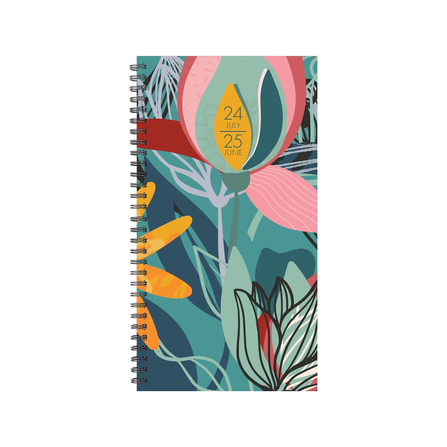 2024-2025 Willow Creek Fresh Floral 3.5 x 6.5 Academic Weekly & Monthly Planner, Paper Cover, Multicolor (47699)