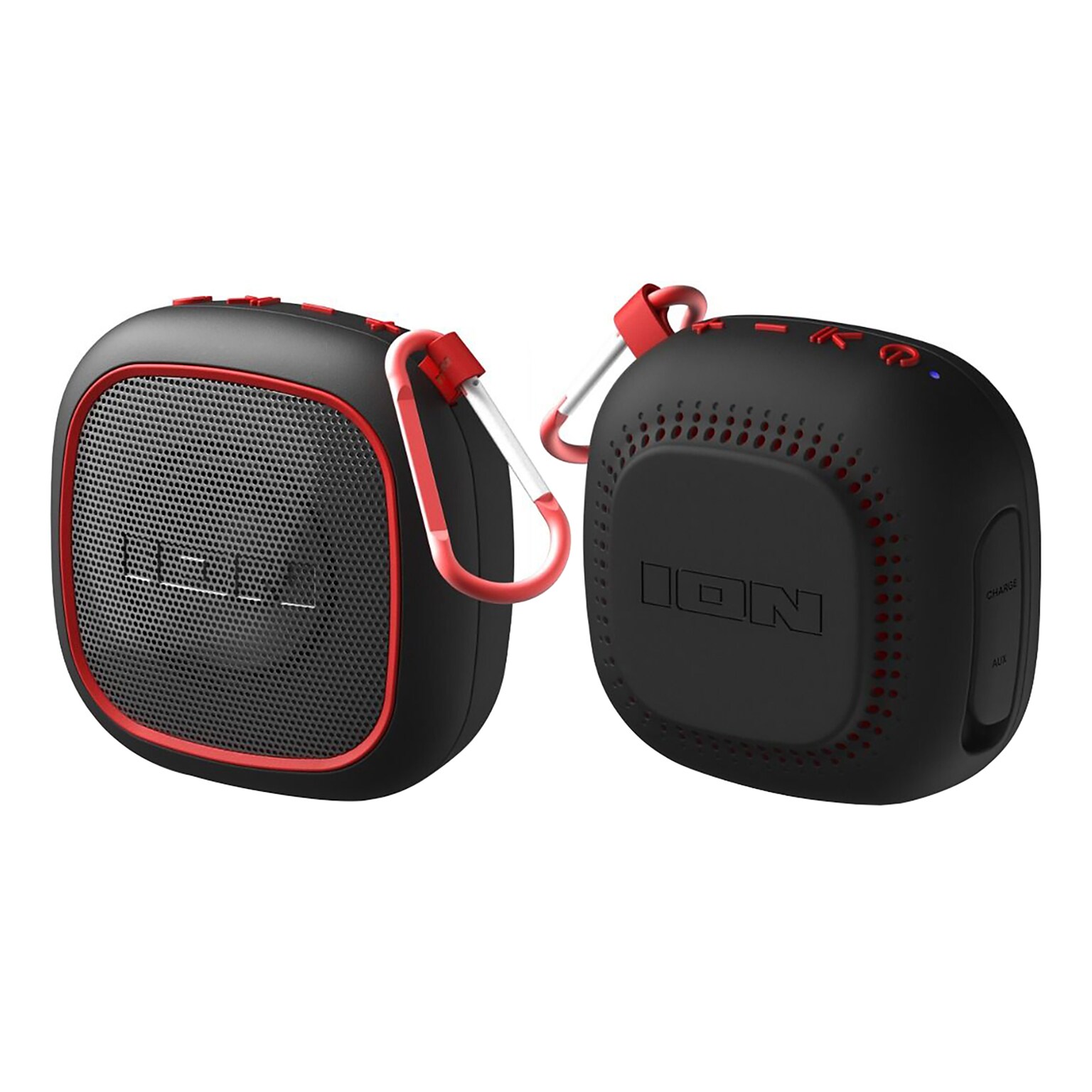 ION Magnet Rocker Wireless Bluetooth Portable Speakers, Water Resistant, Black, 2/Pack (MAGROCKER2P)